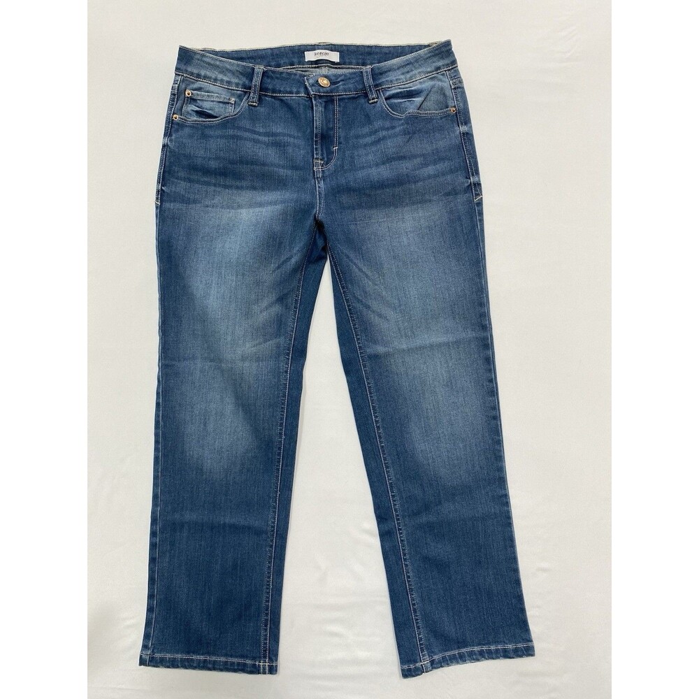 Kensie Jeans Women's Blue Medium Wash Straight Leg Denim Jeans Size 12/31